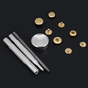 40/80 Sets Snaps Snap Button Popper with 4 Pieces Fixing Tools 10mm/12mm WWO66