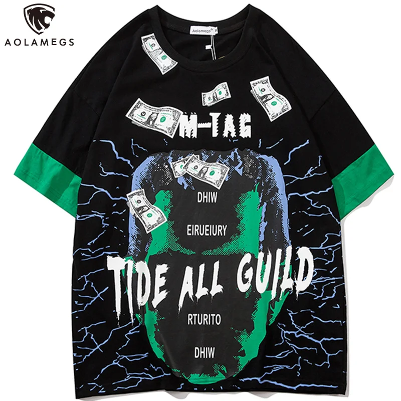 Aolamegs Lightning Print Urban Style T Shirt Men O-Neck Short Sleeve Oversized Tee Shirts Fashion High Street Couple Streetwear
Aolamegs Lightning Print Urban Style T Shirt Men O-Neck Short Sleeve Oversized Tee Shirts Fashion High Street Couple Streetwear