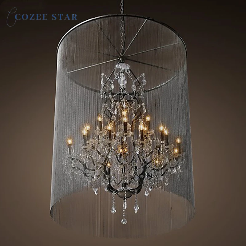 Retro LED Birdcage Chandeliers Modern Clear K9 Crystak Candle Black Metal Pendant Lights Bedroom Living Room Lamps Lustre Decor
Retro LED Birdcage Chandeliers Modern Clear K9 Crystak Candle Black Metal Pendant Lights Bedroom Living Room Lamps Lustre Decor
