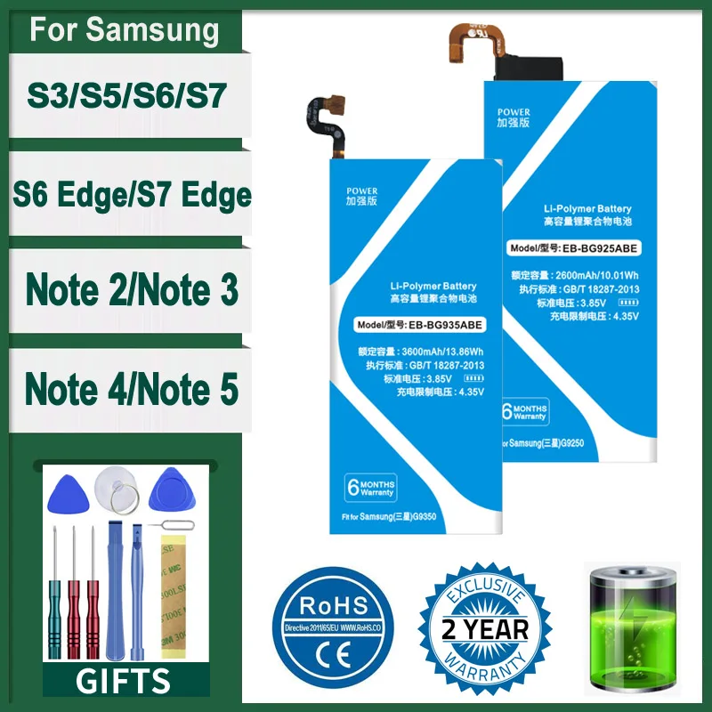 Фото Внешняя Аккумуляторная батарея для Samsung S6 S7 Edge S5 S4 S3 Note 2 3 4 5 Note5 Note4 Note3 | Мобильные