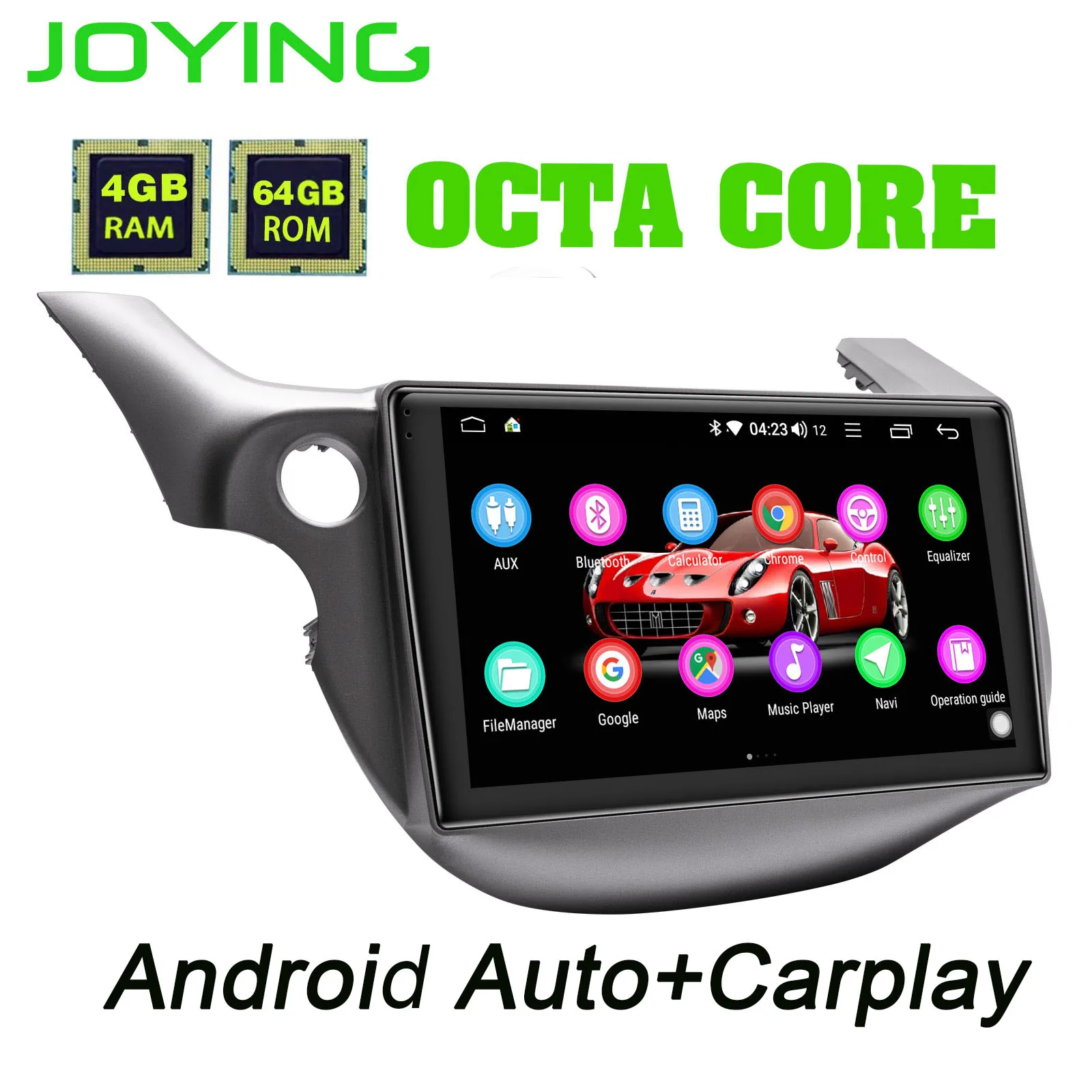 Joying 64G ROM 10 1 "Android автомобильный Радио dvd плеер для Honda Fit 2008 2013 Din IPS экран GPS