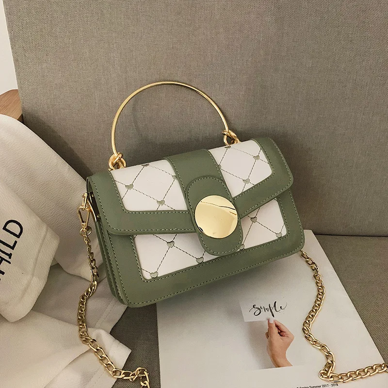 2018 New Style Contrast Color WOMEN'S Bag round Buckle Hipster Bag with Chain Versatile Compartment Square Sling Bag Mini Should
2018 New Style Contrast Color WOMEN'S Bag round Buckle Hipster Bag with Chain Versatile Compartment Square Sling Bag Mini Should