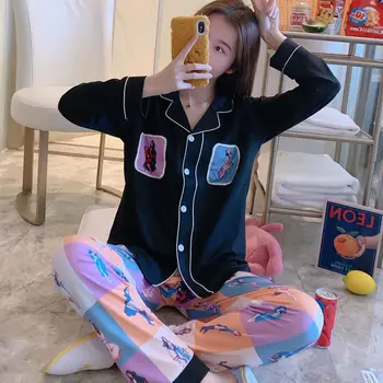 Spring and autumn pajamas women long sleeve comic cartoon snow white home service modal pajamas for women
Spring and autumn pajamas women long sleeve comic cartoon snow white home service modal pajamas for women