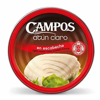 CAMPOS atún claro en escabeche tradicional, lata 160 gr 
CAMPOS atún claro en escabeche tradicional, lata 160 gr