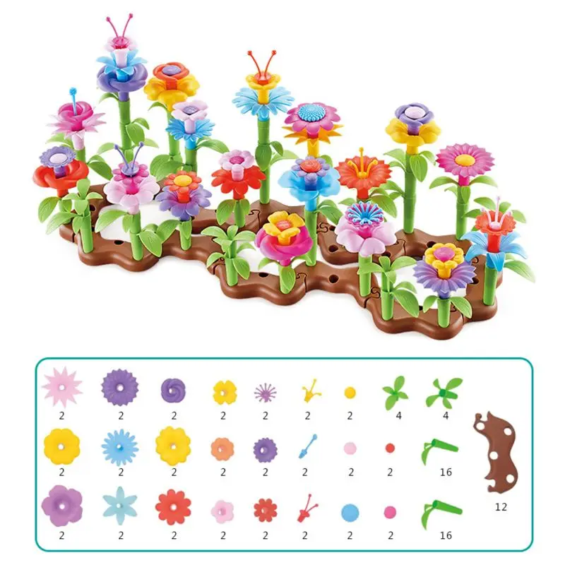 Flower Garden Building Toys - Build a Bouquet Floral Arrangement Playset for Toddlers and Kids Age 3, 4, 5, 6 Year Old Girls Pre
Flower Garden Building Toys - Build a Bouquet Floral Arrangement Playset for Toddlers and Kids Age 3, 4, 5, 6 Year Old Girls Pre