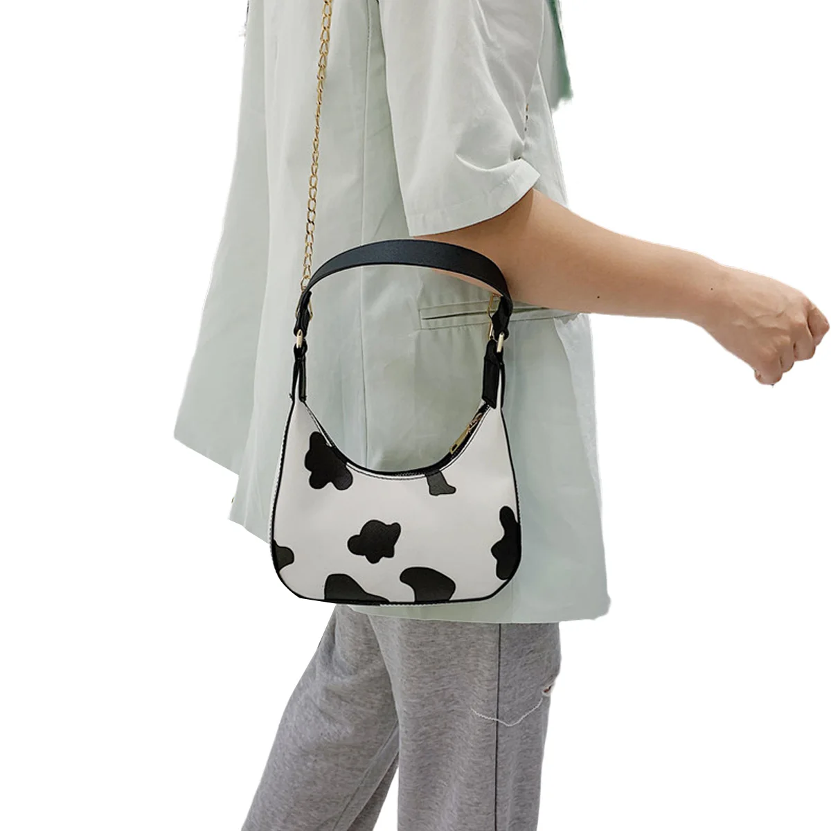 Women Small Fashion PU Leather Retro Crossbody Bag Perfect Gift Handbag Cow Pattern Chain Moon Shoulder Messenger Bag
Women Small Fashion PU Leather Retro Crossbody Bag Perfect Gift Handbag Cow Pattern Chain Moon Shoulder Messenger Bag
