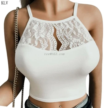 Women Sexy Halter Hollow Keyhole Bralette Floral Lace Splicing Solid Color Top Backless Strap Club Party Camisole
Women Sexy Halter Hollow Keyhole Bralette Floral Lace Splicing Solid Color Top Backless Strap Club Party Camisole