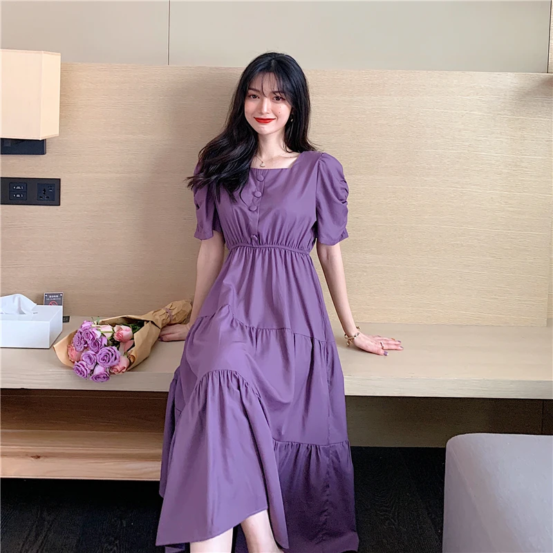 Женские платья Новинка лета 2020 Вечернее свободное платье в Корейском стиле с
