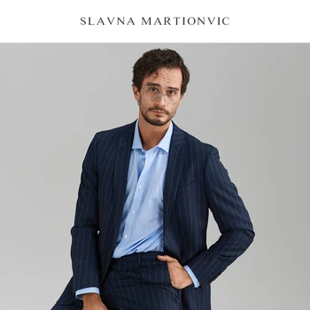 Slavna Martinovic Wool Men Suit Striped Men's Slim Business Casual Suit Career Men Blazer 2 Pieces (Jacket+Pants) Custom Made
Slavna Martinovic Wool Men Suit Striped Men's Slim Business Casual Suit Career Men Blazer 2 Pieces (Jacket+Pants) Custom Made