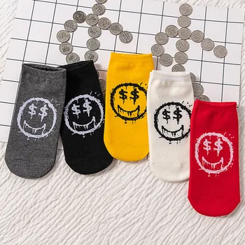 Women Thin Sock Lovely Ladies Smiling Face Socks Colorful Unisex Short Casual Cotton Sox Girls Spring Summer Trendy Skarpetki
Women Thin Sock Lovely Ladies Smiling Face Socks Colorful Unisex Short Casual Cotton Sox Girls Spring Summer Trendy Skarpetki