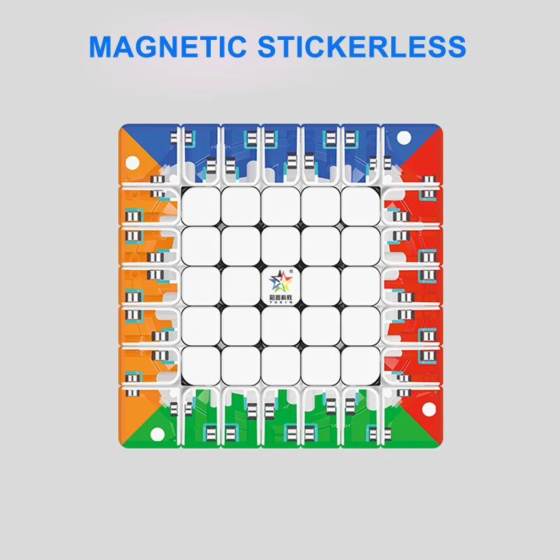 YUXIN Little Magic Professtional Stickerless 7x7x7 Magnetic Magic Cube Speed Puzzle 7x7 Cube Educational Toys cubo magico 67.5mm-5副本