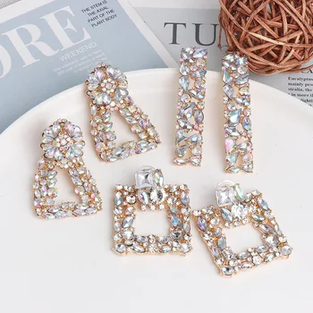 HYSECMAO Fashion Colorful Crystal Dangle Drop Earrings Luxury Bridal Geometric Hanging Jewelry for Women Accessories Wholesale
HYSECMAO Fashion Colorful Crystal Dangle Drop Earrings Luxury Bridal Geometric Hanging Jewelry for Women Accessories Wholesale