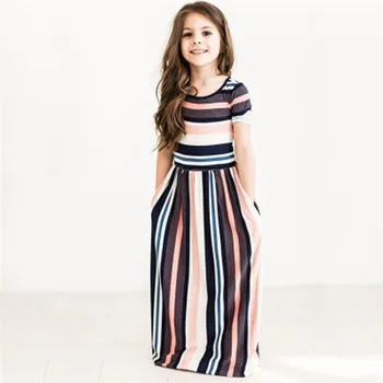 Baby Girl Striped Print Long Dress Baby Girls Short Sleeve Bohemian Dress Kids Clothes Cotton Summer Beachwear Dress
Baby Girl Striped Print Long Dress Baby Girls Short Sleeve Bohemian Dress Kids Clothes Cotton Summer Beachwear Dress