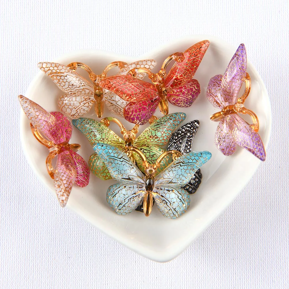 BOLIAO 4Pcs 23*38mm Butterfly Colorful Acryl Flat Back with 1 Hole Handmade Art Work Earring Pendant Decoration Craft DIY R329
BOLIAO 4Pcs 23*38mm Butterfly Colorful Acryl Flat Back with 1 Hole Handmade Art Work Earring Pendant Decoration Craft DIY R329