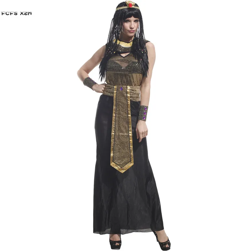 

Woman Halloween Cleopatra Costume Female Queen Of Egypt Cosplay Carnival Purim Parade Masquerade Nightclub Role Play Party Dress