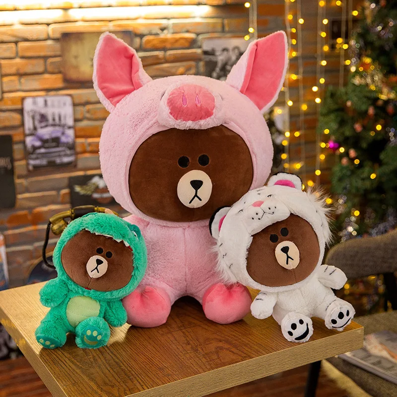 Korean Dolls Giant Brown Bear Transformed Plush Doll Dinosaur Tiger Dog Chick Giraffe Soft Plush Toys for Children Birthday Gift
Korean Dolls Giant Brown Bear Transformed Plush Doll Dinosaur Tiger Dog Chick Giraffe Soft Plush Toys for Children Birthday Gift