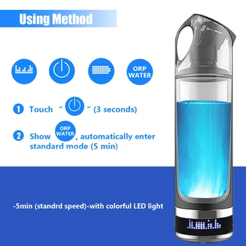500ml Hydrogen Rich Alkaline Water Bottle lonizer Generator LED RGB Portable Cup USB Rechargeable Anti-Aging Gift
500ml Hydrogen Rich Alkaline Water Bottle lonizer Generator LED RGB Portable Cup USB Rechargeable Anti-Aging Gift