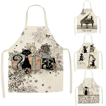 1 Pcs Cute Cat Pattern Kitchen Apron for Women Cotton Linen Bibs Household Cleaning Pinafore Home Cooking Aprons
1 Pcs Cute Cat Pattern Kitchen Apron for Women Cotton Linen Bibs Household Cleaning Pinafore Home Cooking Aprons