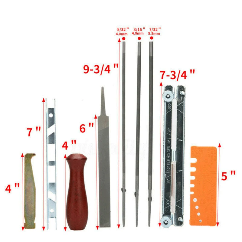 Chain Saw Sharpening Kit Sharpener Guide File Storage Bag Tool Set Woodworking TN99
Chain Saw Sharpening Kit Sharpener Guide File Storage Bag Tool Set Woodworking TN99