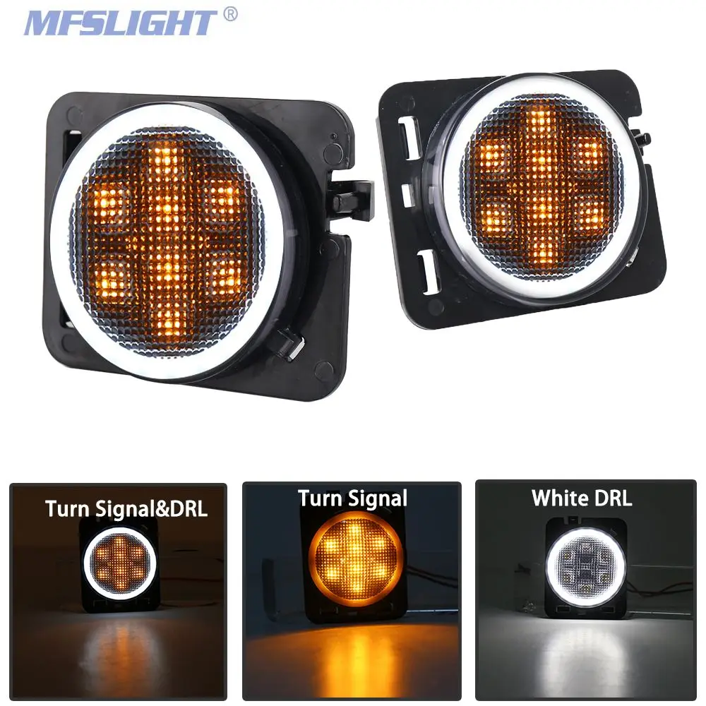 LED Front Fender Side Marker Lights Brake Stop Blinker Turn signal Light white halo Lamps For Jeep Wrangler JK JKU 2007-2017
LED Front Fender Side Marker Lights Brake Stop Blinker Turn signal Light white halo Lamps For Jeep Wrangler JK JKU 2007-2017