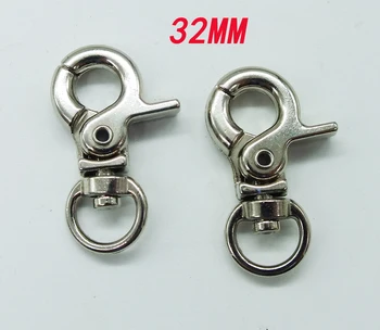 Wholesale 100PCS 32mm Rhodium Plated Alloy Swivel Clasps Snap Key Hooks DIY Key Chain Ring
Wholesale 100PCS 32mm Rhodium Plated Alloy Swivel Clasps Snap Key Hooks DIY Key Chain Ring