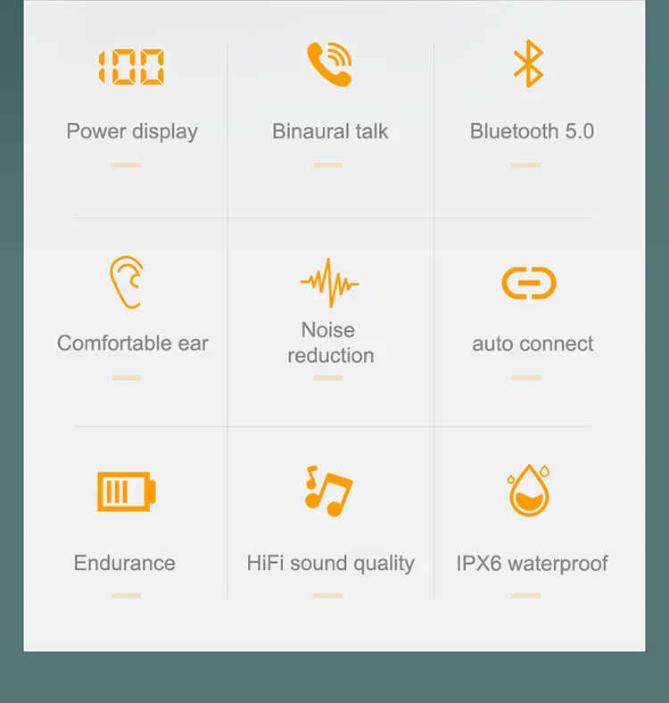 HKT-6 TWS Wireless Headphones Bluetooth V5.0 Earphones 9D Music Sport Waterproof Earbuds With Mic For All Android iOS Phone HKT-6 TWS Wireless Headphones Bluetooth V5.0 Earphones 9D Music Sport Waterproof Earbuds With Mic For All Android iOS Phone