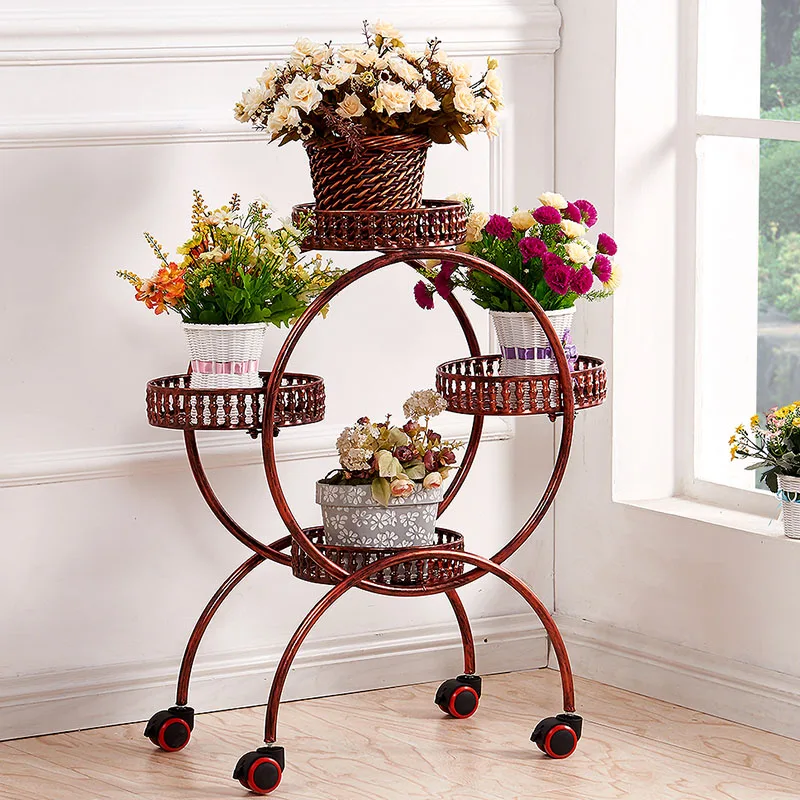 Flower Iron Shelf Balcony Floor Type Indoor Multi-storey Bring Wheel Can Move A Living Room Household Green Trailing Plants
Flower Iron Shelf Balcony Floor Type Indoor Multi-storey Bring Wheel Can Move A Living Room Household Green Trailing Plants