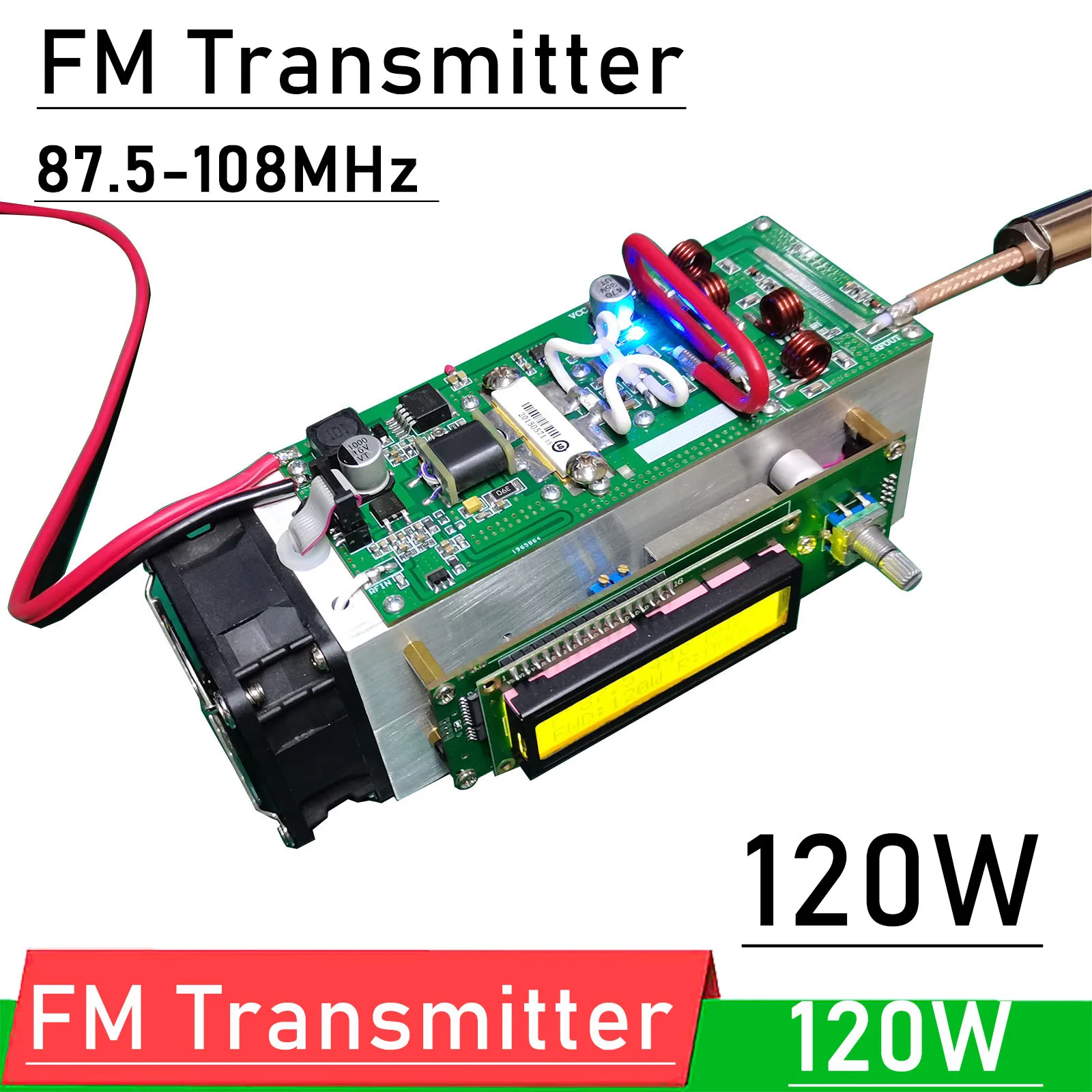 Adjustable 120W FM Transmitter Stereo audio Radio Station Ham Full Protection Design Digital display broadcast Station Receiver
Adjustable 120W FM Transmitter Stereo audio Radio Station Ham Full Protection Design Digital display broadcast Station Receiver