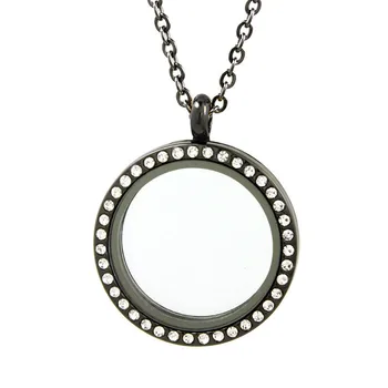 10pcs Black Round Crystal Magnetic Floating Locket Living Memory Locket For DIY Necklace 30mm
10pcs Black Round Crystal Magnetic Floating Locket Living Memory Locket For DIY Necklace 30mm