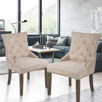2pcs Modern Dinner Chairs Kitchen Furniture Merax Arm Chair Dining Chair Leisure Padded Chair With Armrest Nailed Trim Beige Set
2pcs Modern Dinner Chairs Kitchen Furniture Merax Arm Chair Dining Chair Leisure Padded Chair With Armrest Nailed Trim Beige Set