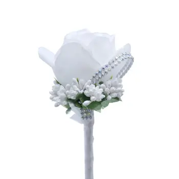 Women Wedding Artificial Rose Flower Brooch Bouquet Glitter Rhinestone Ribbon Prom Boutonniere With Pin CORD 
Women Wedding Artificial Rose Flower Brooch Bouquet Glitter Rhinestone Ribbon Prom Boutonniere With Pin CORD