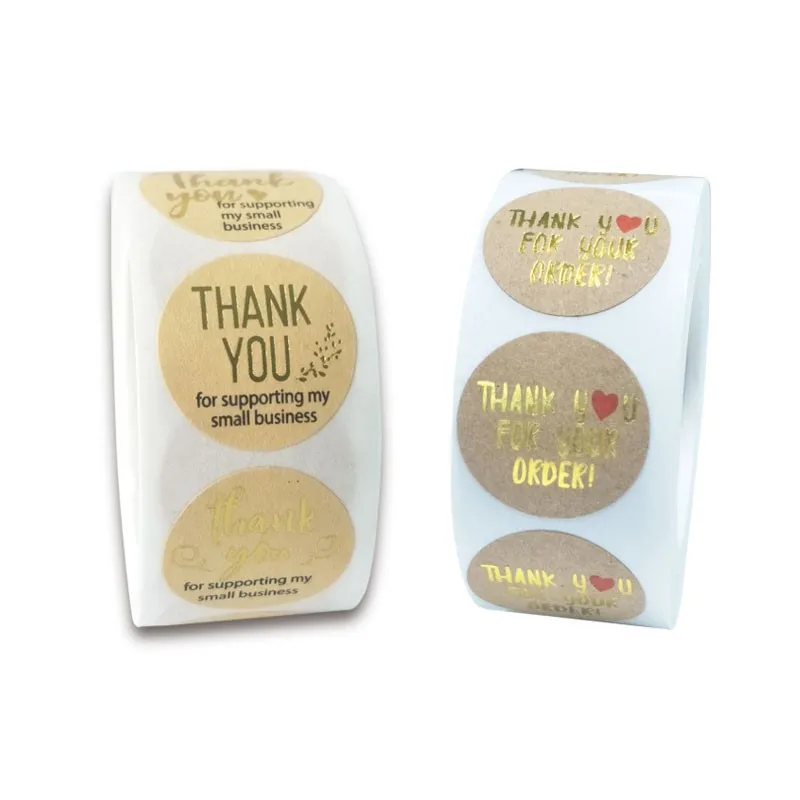 500pcs/roll 1 inch thank you for your order round Bronzing kraft paper retro cake baking scrapbook label sealing sticker
500pcs/roll 1 inch thank you for your order round Bronzing kraft paper retro cake baking scrapbook label sealing sticker