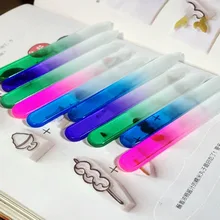 Offre spéciale m anicure Uv outil de polissage couleur au hasard Deliv ~ ped 1 Pc cristal verre N ail fichier tampon Art tampon couleur aléatoire(China)