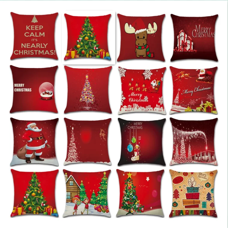 45*45CM Xmas Pillowcase Christmas Decorations For Home Tree Santa Claus Cotton Linen Pillow Cover Set Red Pillow Case
45*45CM Xmas Pillowcase Christmas Decorations For Home Tree Santa Claus Cotton Linen Pillow Cover Set Red Pillow Case
