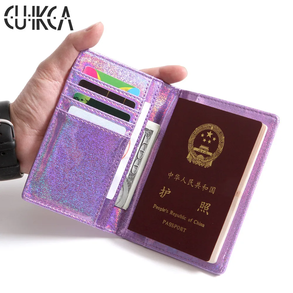 CUIKCA Passport Package Cover Flash Sequins Shine Glitter Leather Wallet ID Card Cases Holders Passport Bag Air Ticket Holder
CUIKCA Passport Package Cover Flash Sequins Shine Glitter Leather Wallet ID Card Cases Holders Passport Bag Air Ticket Holder