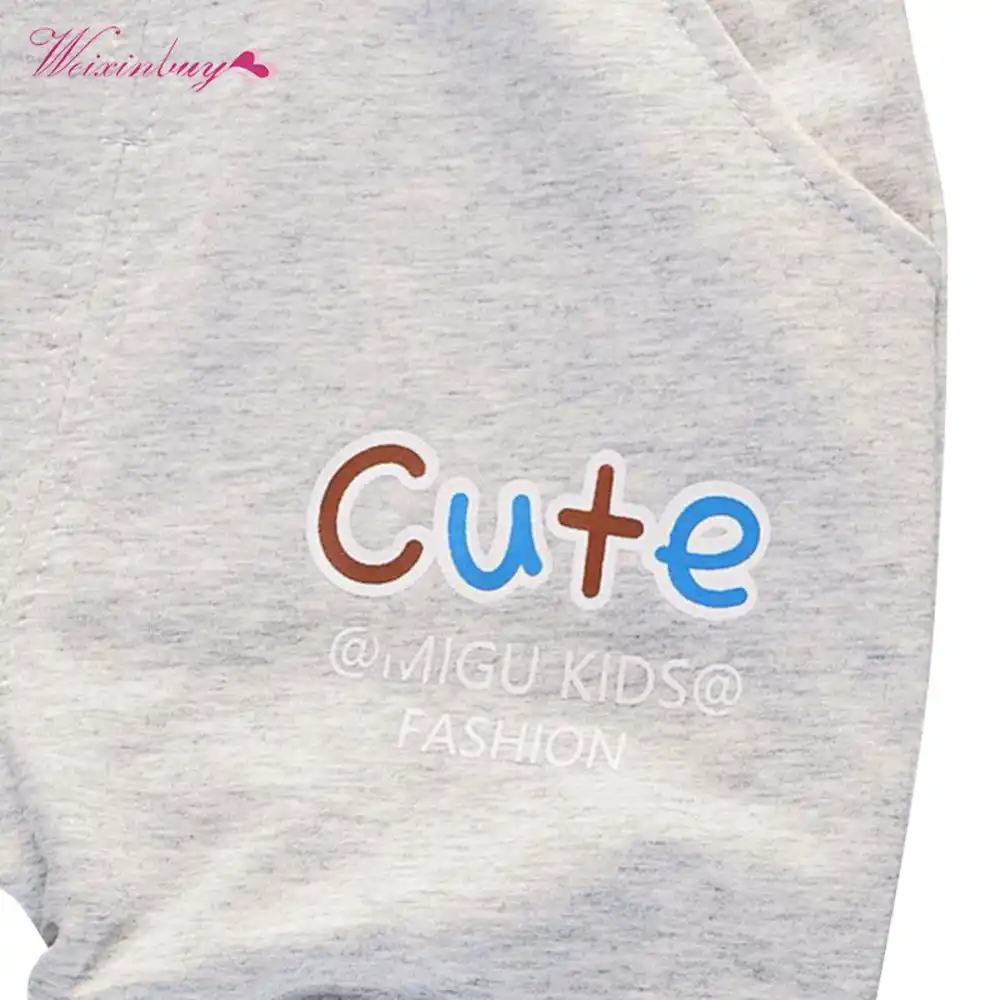 fashion baby boys sets casual cartoon giraffe printed two-piece