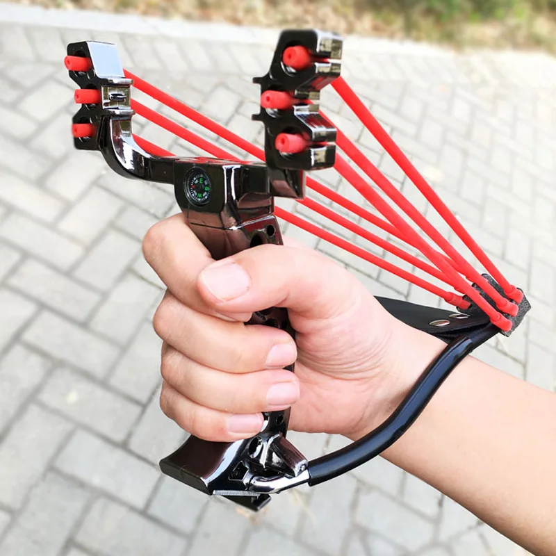 Boy toys Big Power New Slingshot Outdoor Hunting Using a Foldable With Wrist Rest Rubber Band Catapult | Игрушки и хобби