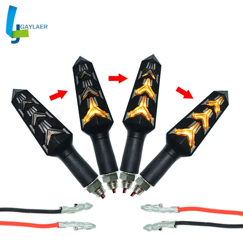 2PCS Motorcycle LED Turn Signals Flowing Water Blinker Flashing Lights Built Relay Bendable 2019
2PCS Motorcycle LED Turn Signals Flowing Water Blinker Flashing Lights Built Relay Bendable 2019