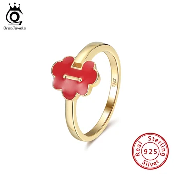 ORSA JEWELS 925 Sterling Silver Rings Gold Plated Red Enamel Craft Lock Shape Oriental Elements Finger Ring For Girls Gift EQR08
ORSA JEWELS 925 Sterling Silver Rings Gold Plated Red Enamel Craft Lock Shape Oriental Elements Finger Ring For Girls Gift EQR08
