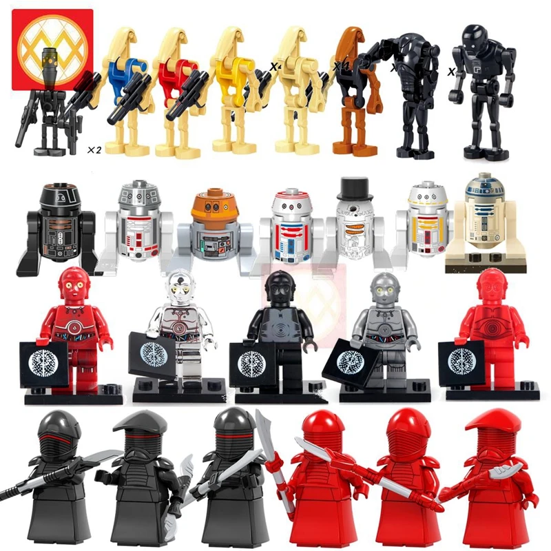 Space Wars Super Battle Droid Robot R2-D2 C-3PO Black Red Royal Guard IG-88 BB8 SW Model Building Blocks Toys for Children
Space Wars Super Battle Droid Robot R2-D2 C-3PO Black Red Royal Guard IG-88 BB8 SW Model Building Blocks Toys for Children