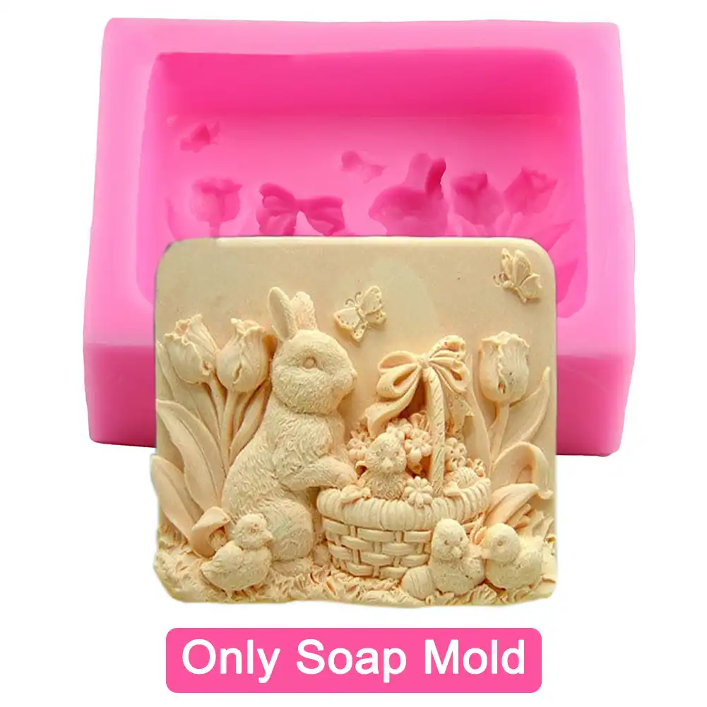 cake craft soap mold easter rabbit candy diy handmade decorating