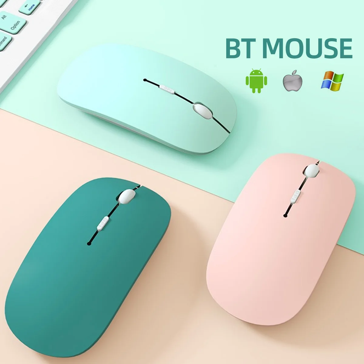 ANMONE Bluetooth Mouse For iPad Samsung Huawei Lenovo Android Windows Tablet Battery Wireless Notebook Computer | Компьютеры и офис
