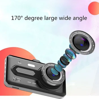 4.0 Inch Touch Screen HD 1080p Front Rear Night Vision Video Recorder G-sensor Parking Monitor Car DVR Camera