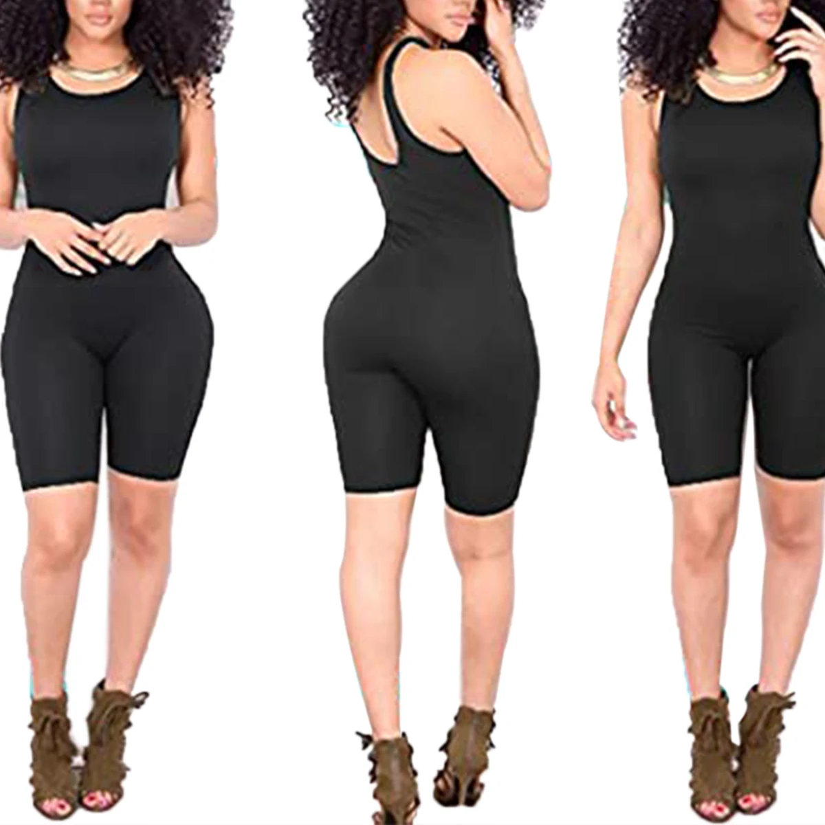 Women Casual Sleeveless Solid Color Jumpsuit Summer Fashion Backless Jumpsuit for Ladies
Women Casual Sleeveless Solid Color Jumpsuit Summer Fashion Backless Jumpsuit for Ladies