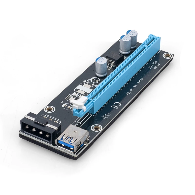 Оптовая продажа USB 3 0 PCI E pci e Riser Express 1X 4x 8x 16x удлинитель адаптер SATA 15pin Мужской до 6pin