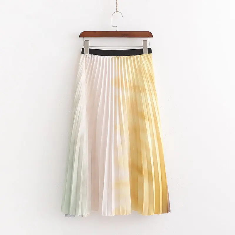 Pleated Skirts Fall 2019 Tie-dyed Gradual Change Printing Skirts High Waist A Line Faldas European Streetwear
Pleated Skirts Fall 2019 Tie-dyed Gradual Change Printing Skirts High Waist A Line Faldas European Streetwear