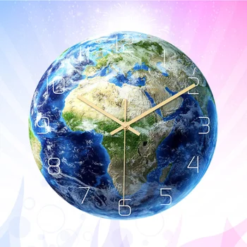 1Pc Wall Clock Non-ticking Mute Arabic Numerals Earth Shape Hanging Clock for Home Bedroom Livingroom 
1Pc Wall Clock Non-ticking Mute Arabic Numerals Earth Shape Hanging Clock for Home Bedroom Livingroom