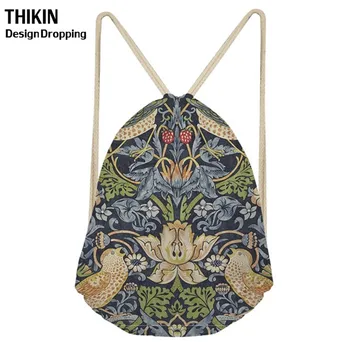 THIKIN Vintage William Morris Floral Print Women Drawstring Bags Mini String Rucksacks for Female Reusable Storage Travel Bolsa
THIKIN Vintage William Morris Floral Print Women Drawstring Bags Mini String Rucksacks for Female Reusable Storage Travel Bolsa
