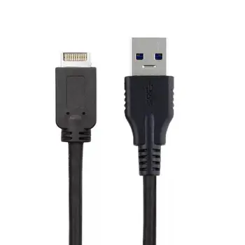 USB 3.1 Front Panel Header to USB 3.0 Type-A Male Extension Data Cable 50cm
USB 3.1 Front Panel Header to USB 3.0 Type-A Male Extension Data Cable 50cm