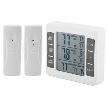 Wireless Digital ble Alarm Refrigerator Thermometer With 2Pcs Sensor Min/Max Display Indoor Outdoor Thermometer
Wireless Digital ble Alarm Refrigerator Thermometer With 2Pcs Sensor Min/Max Display Indoor Outdoor Thermometer